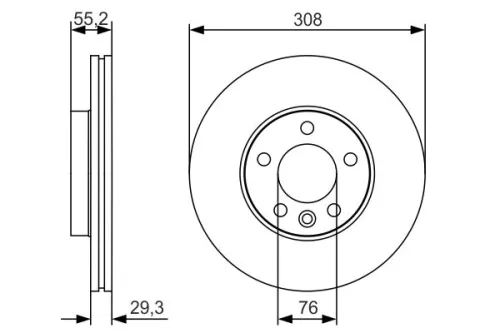 BOSCH Brake Disc (0 986 479 R84)