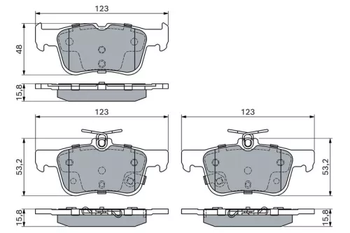 BOSCH Brake Pad Set, disc brake (0986494839)