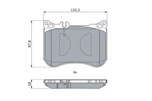 BOSCH Brake Pad Set, disc brake (0986494968)