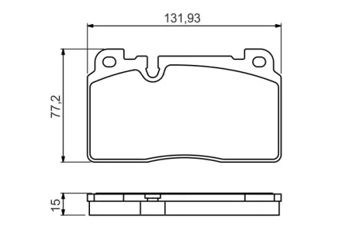 BOSCH Brake Pad Set, disc brake (0986494702)