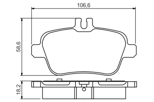 BOSCH Brake Pad Set, disc brake (0 986 495 348)