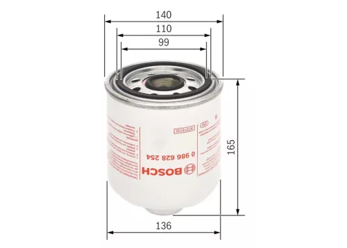 BOSCH Air Dryer Cartridge, compressed-air system (0986628254)