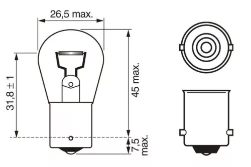 BOSCH Bulb, direction indicator (1 987 302 865)