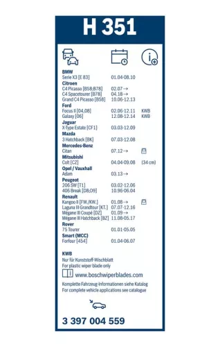 BOSCH Wiper Blade (3397004559)