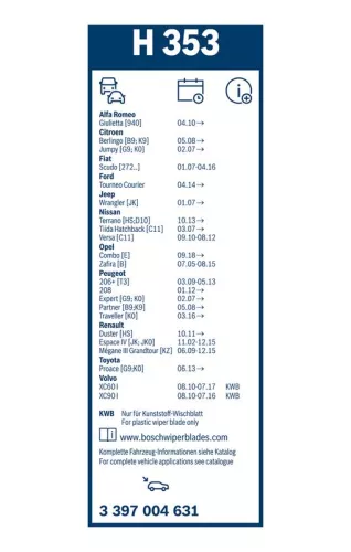 BOSCH Wiper Blade (3397004631)