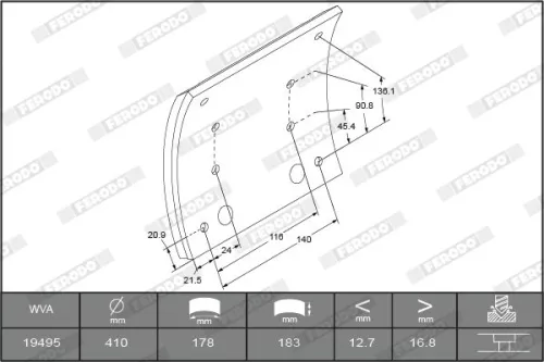 Brake Lining Kit, drum brake