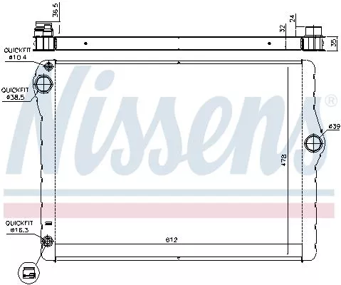 NISSENS Radiator, engine cooling (60776)