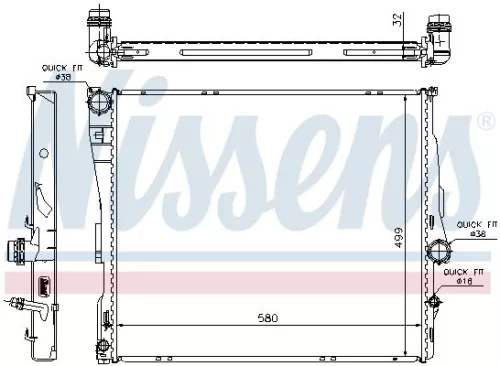 NISSENS Radiator, engine cooling (60807)