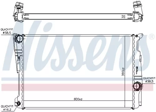 NISSENS Radiator, engine cooling (60809)