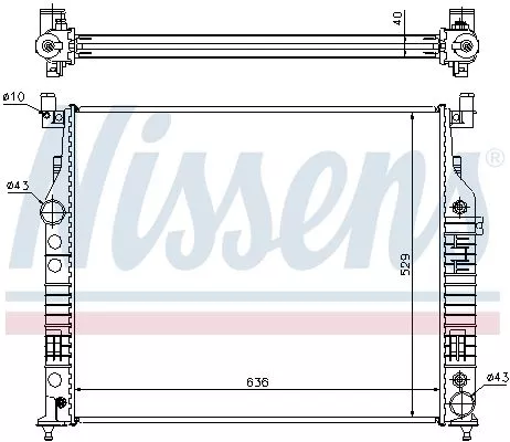 NISSENS Radiator, engine cooling (62577A)