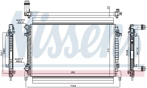 NISSENS Radiator, engine cooling (65327)