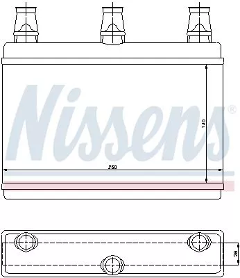 NISSENS Heat Exchanger, interior heating (70522)