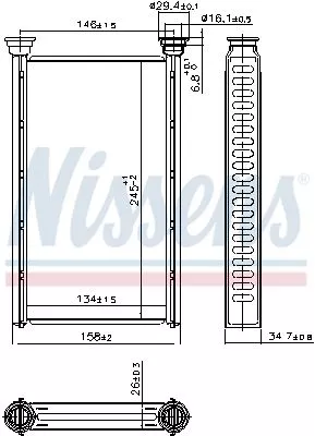 NISSENS Heat Exchanger, interior heating (707209)