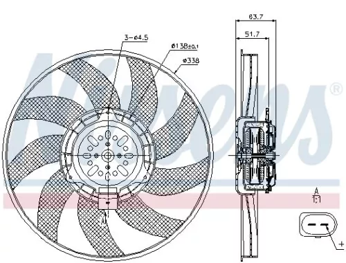 NISSENS Fan, engine cooling (85727)