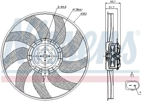 NISSENS Fan, engine cooling (85728)