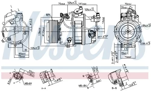 NISSENS Compressor, air conditioning (890303)