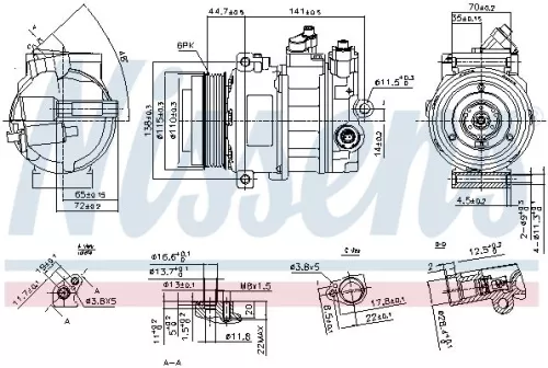 NISSENS Compressor, air conditioning (890304)