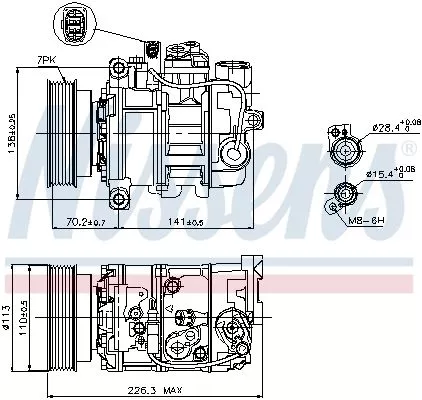 NISSENS Compressor, air conditioning (89237)