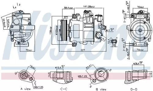 NISSENS Compressor, air conditioning (89415)