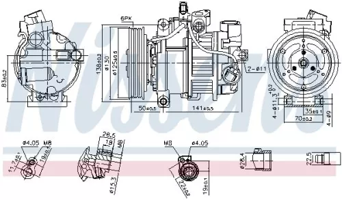 NISSENS Compressor, air conditioning (890921)