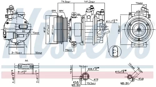 NISSENS Compressor, air conditioning (89421)