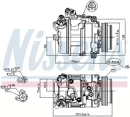 NISSENS Compressor, air conditioning (89199)