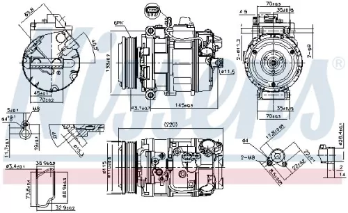 NISSENS Compressor, air conditioning (89599)