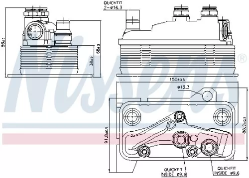 NISSENS Oil Cooler, automatic transmission (90859)