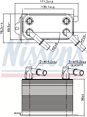 NISSENS Oil Cooler, engine oil (90949)
