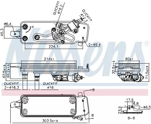 NISSENS Oil Cooler, automatic transmission (90988)