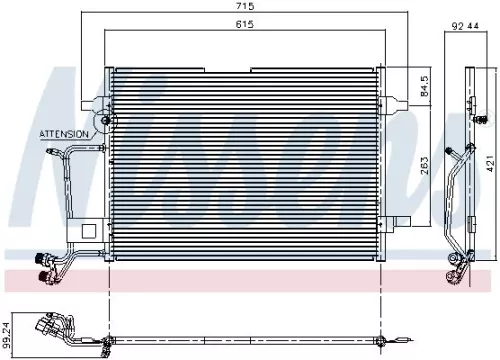 NISSENS Condenser, air conditioning (94207)