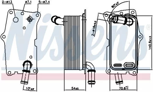 NISSENS Oil Cooler, automatic transmission (91104)