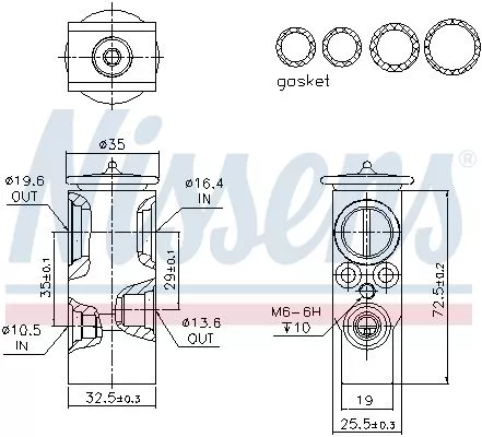NISSENS Expansion Valve, air conditioning (999394)