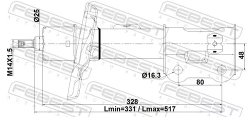 FEBEST Shock Absorber (12110-023FL)