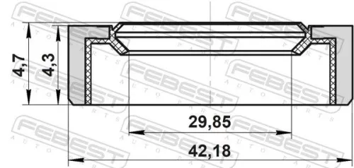 FEBEST Shaft Seal, drive shaft (95BCY-30420405X)