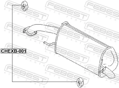 FEBEST Rubber Buffer, muffler (CHEXB-001)