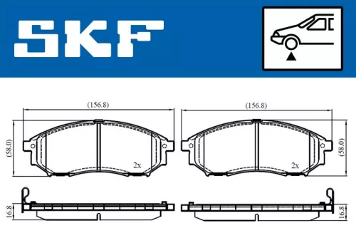 SKF Brake Pad Set, disc brake (VKBP 80166 A)