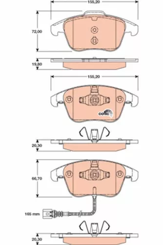 TRW Brake Pad Set, disc brake (GDB1762)