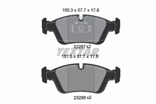 TEXTAR Brake Pad Set, disc brake (2328702)