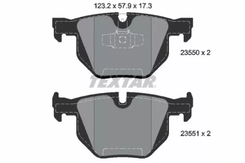 TEXTAR Brake Pad Set, disc brake (2355001)