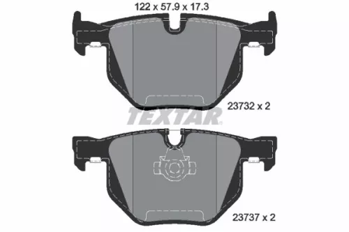 TEXTAR Brake Pad Set, disc brake (2373201)