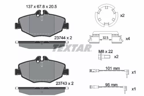 TEXTAR Brake Pad Set, disc brake (2374303)