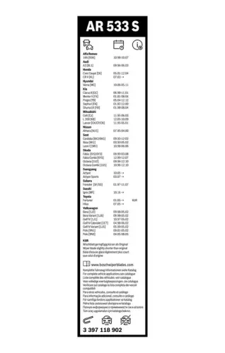 BOSCH Wiper Blade (3397118902)