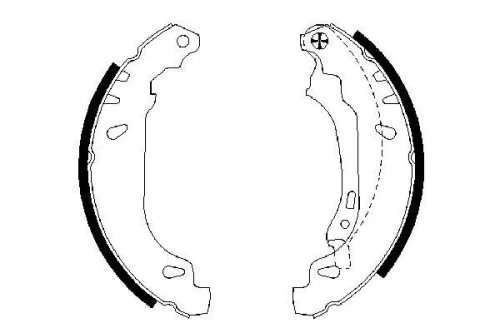 BOSCH Brake Shoe Set (0986487556)
