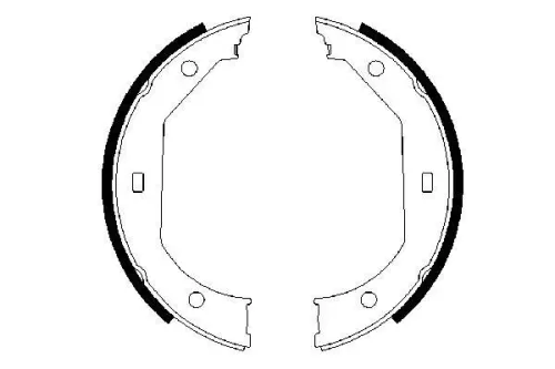 BOSCH Brake Shoe Set, parking brake (0986487607)
