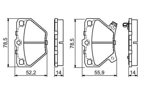 BOSCH Brake Pad Set, disc brake (0986424630)