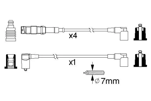 BOSCH Ignition Cable Kit (0986356333)