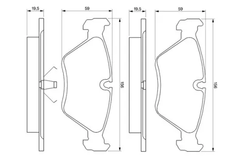 BOSCH Brake Pad Set, disc brake (0986461752)