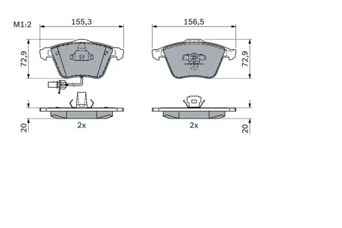 BOSCH Brake Pad Set, disc brake (0986494104)