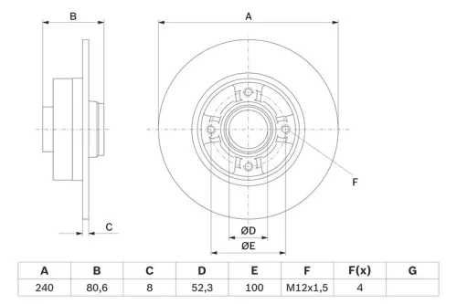 BOSCH Brake Disc (0986479007)